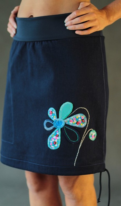 handgemachte Mode – LaJuPe - knielanger Rock A Linie