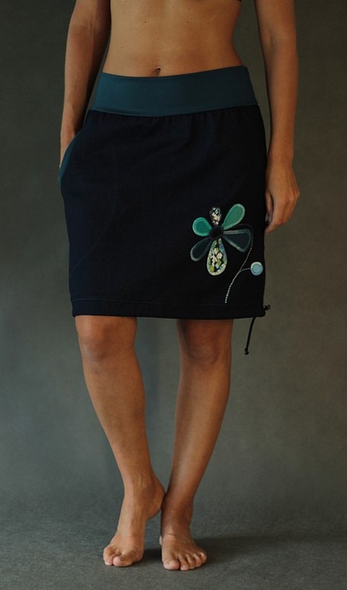 handgemachte Mode – LaJuPe - türkiser Maxirock