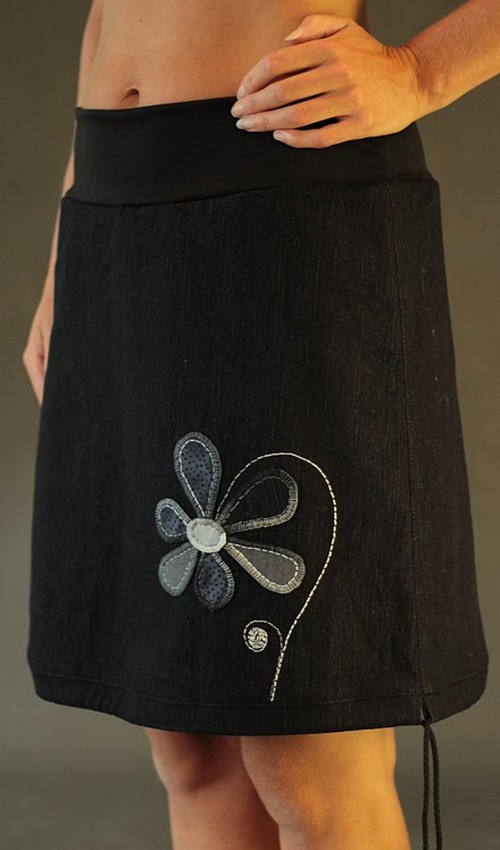 handgemachte Mode – LaJuPe - Damen Rock lang schwarz