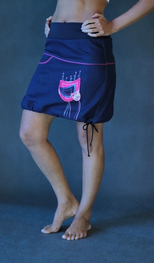 handgemachte Mode – LaJuPe - Rock dunkelblau