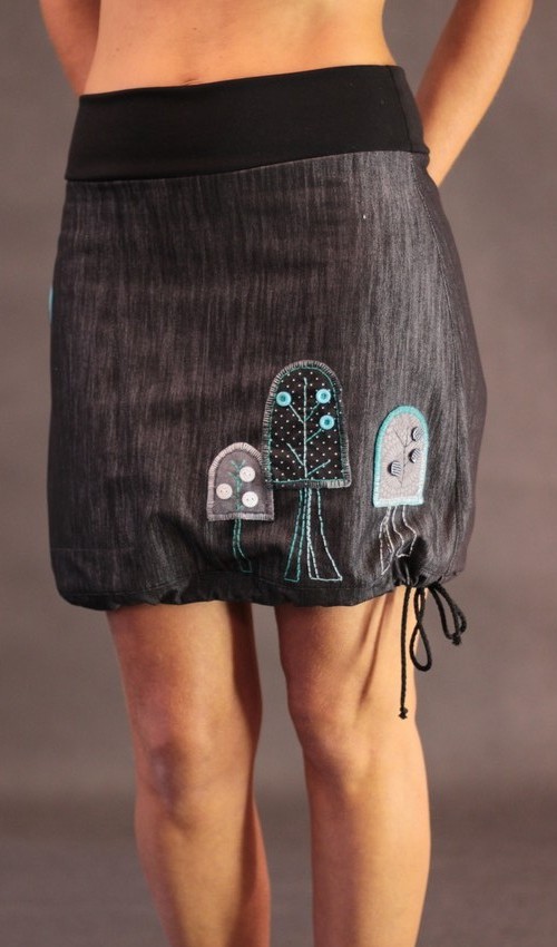 handgemachte Mode – LaJuPe - Rock grau kurz