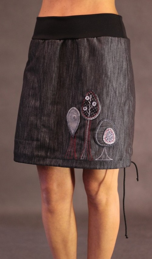 handgemachte Mode – LaJuPe - Jeansrock grau Damen