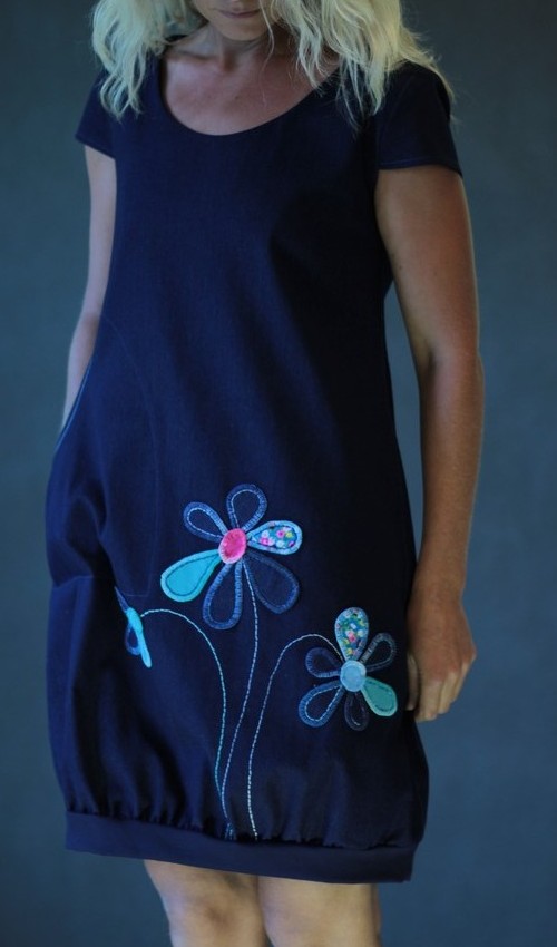 0028_handgemachte Mode – LaJuPe - blaues Kleid handgemachte Mode – LaJuPe - blaues Kleid