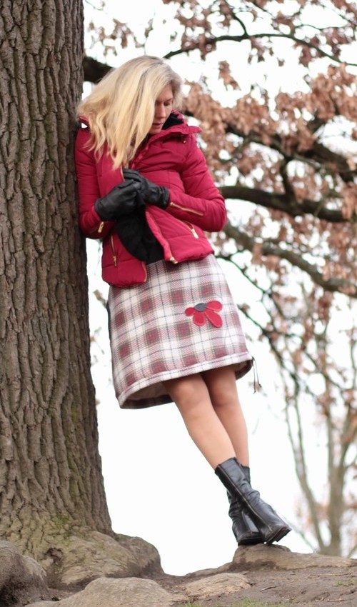 handgemachte Mode – LaJuPe - Winterrock kariert