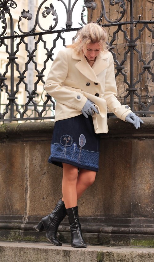 handgemachte Mode – LaJuPe - Damenrock blau