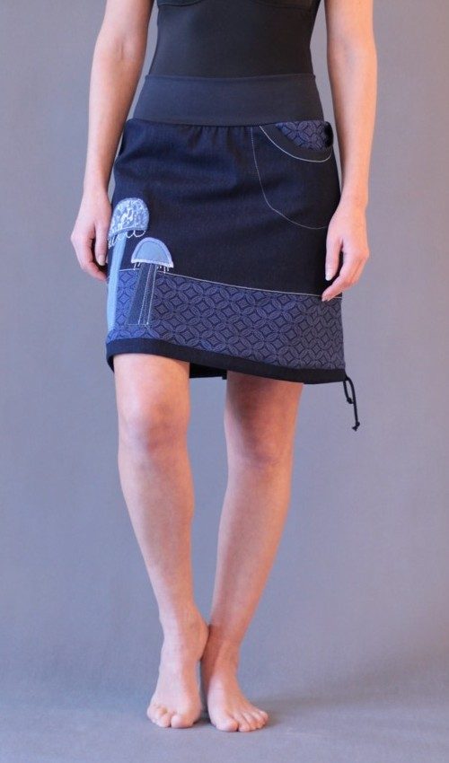 handgemachte Mode – LaJuPe - langer blauer Rock
