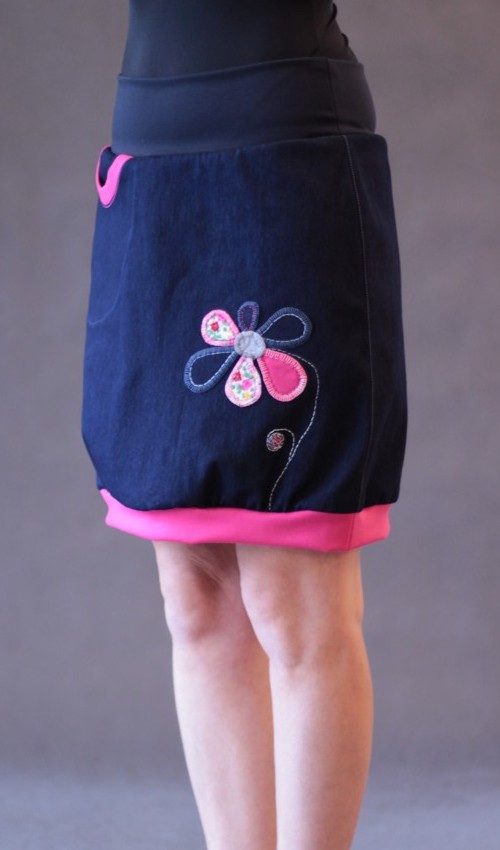 handgemachte Mode – LaJuPe - rosa Rock knielang