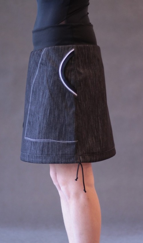 handgemachte Mode – LaJuPe - Rock schwarz knielang