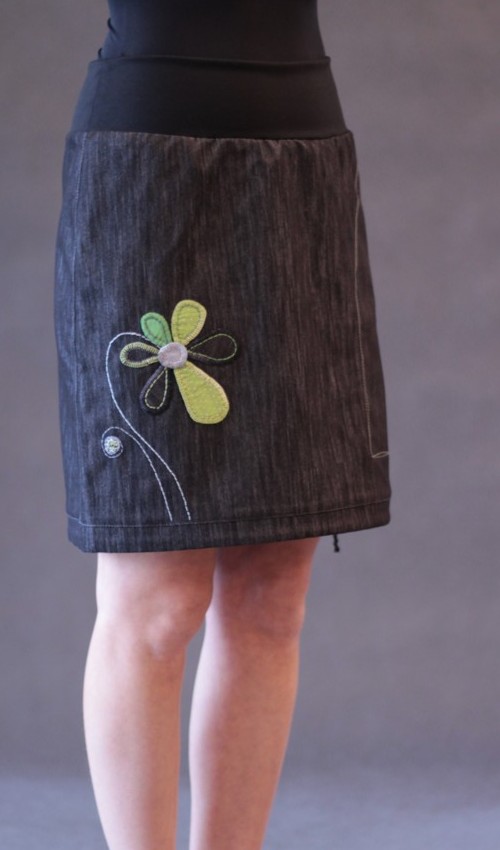 handgemachte Mode – LaJuPe - schwarzer Jeansrock