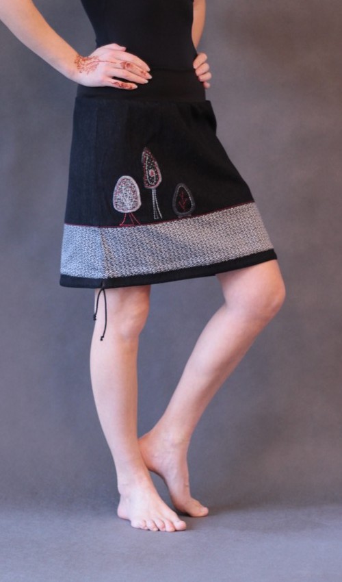 0119_handgemachte Mode – LaJuPe - Rock Damen schwarz handgemachte Mode – LaJuPe - Rock Damen schwarz