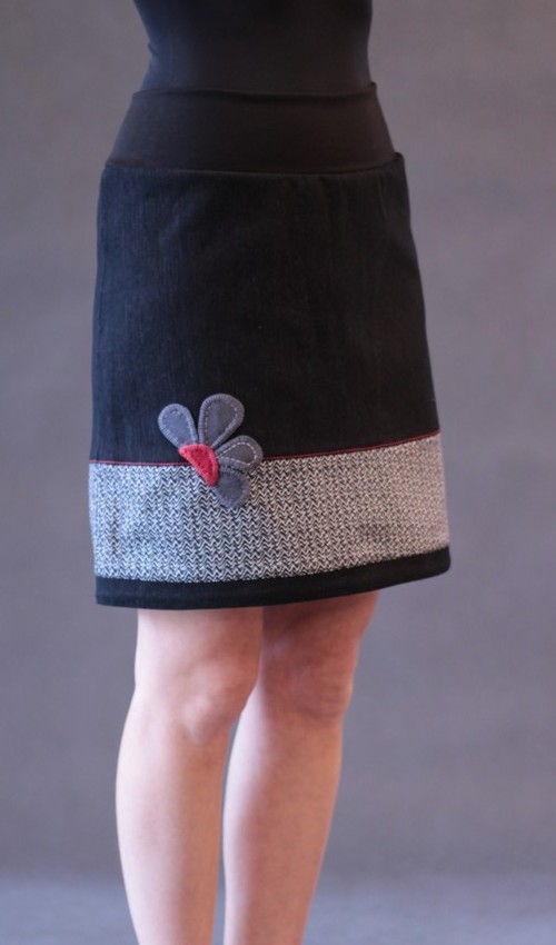 0123_handgemachte Mode – LaJuPe - Damen rock schwarz kurz handgemachte Mode – LaJuPe - Damen rock schwarz kurz