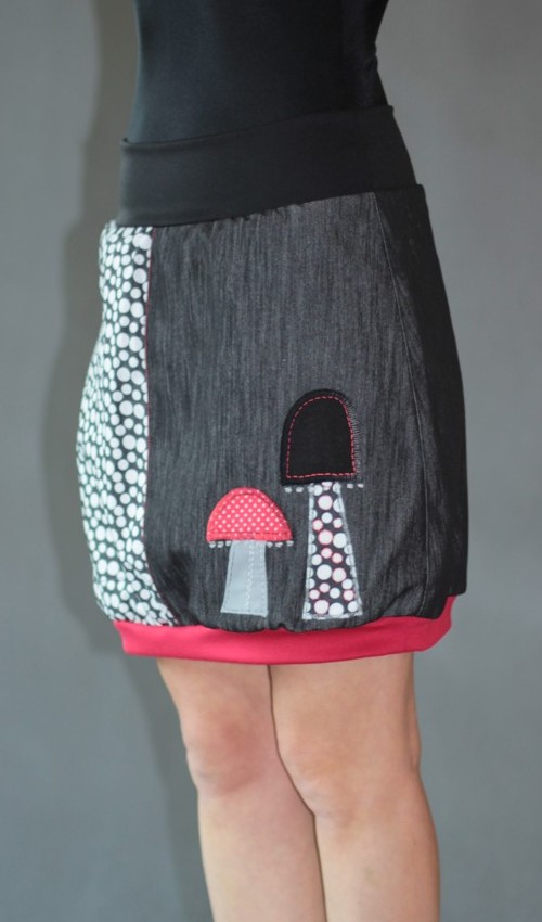 handgemachte Mode – LaJuPe - Damen Rock schwarz weiß