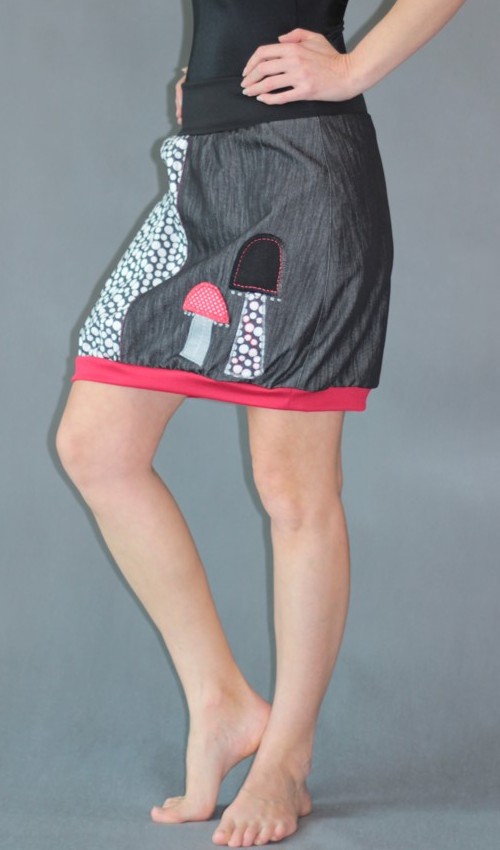 handgemachte Mode – LaJuPe - Damen Rock schwarz weiß