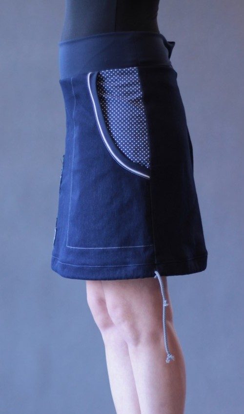 handgemachte Mode – LaJuPe - Damen Jeansrock knielang
