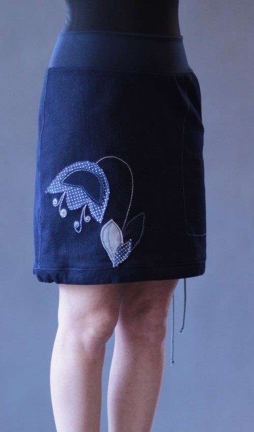handgemachte Mode – LaJuPe - blauer Rock lang