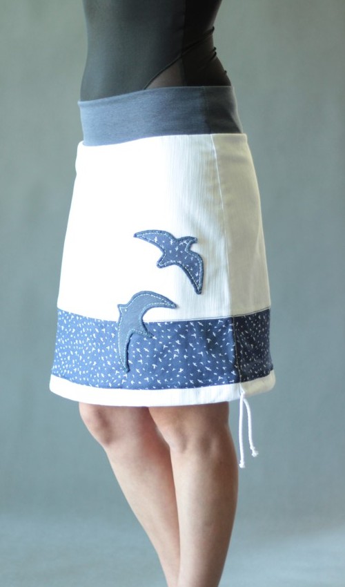 handgemachte Mode – LaJuPe - blau weißer Rock