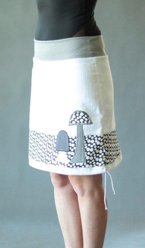 handgemachte Mode – LaJuPe - Baumwollrock weiss