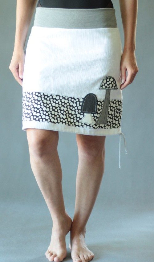 handgemachte Mode – LaJuPe - Baumwollrock weiss