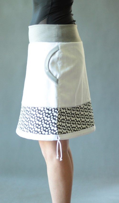 handgemachte Mode – LaJuPe - weißer Jeansrock kurz