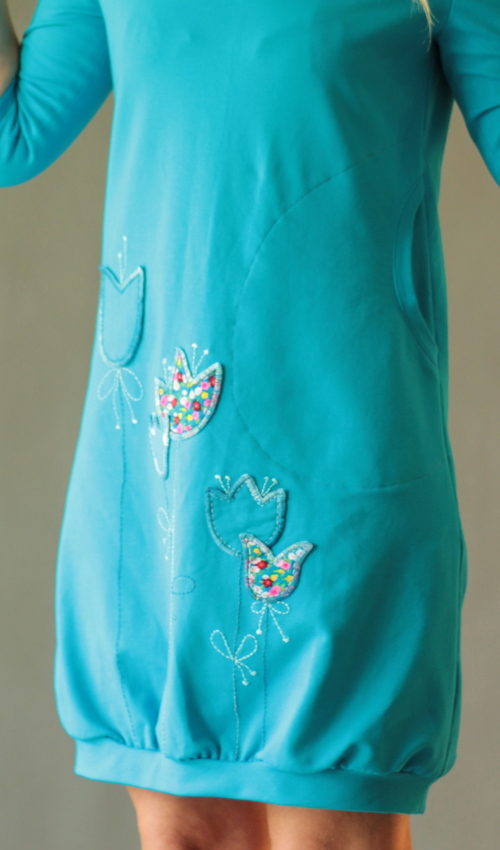 handgemachte Mode – LaJuPe - Kleid türkis