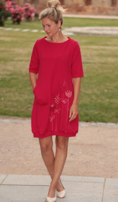 handgemachte Mode – LaJuPe - rotes Kleid