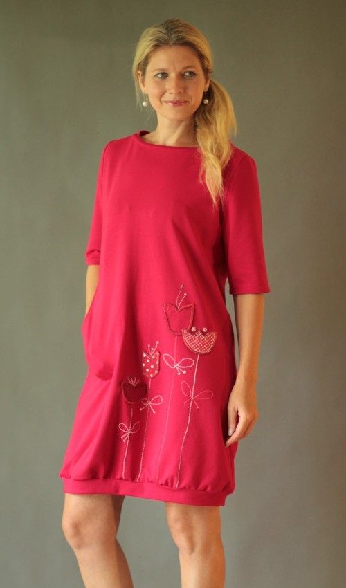handgemachte Mode – LaJuPe - rotes Kleid