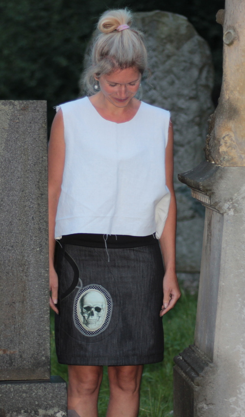 handgemachte Mode – LaJuPe - Damen Jeansrock schwarz