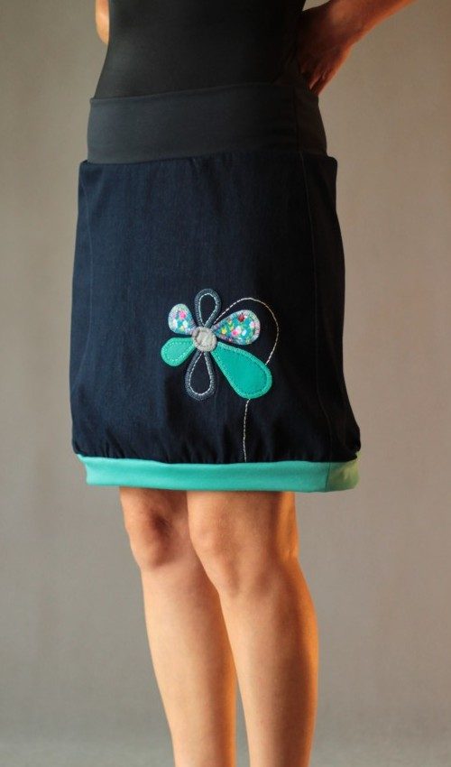 handgemachte Mode – LaJuPe - Rock kurz blau