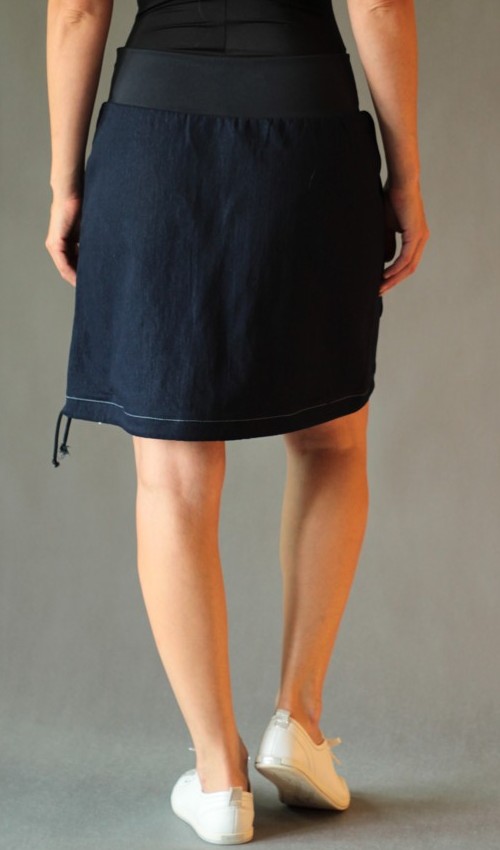 0193_handgemachte Mode – LaJuPe - Rock blau knielang handgemachte Mode – LaJuPe - Rock blau knielang