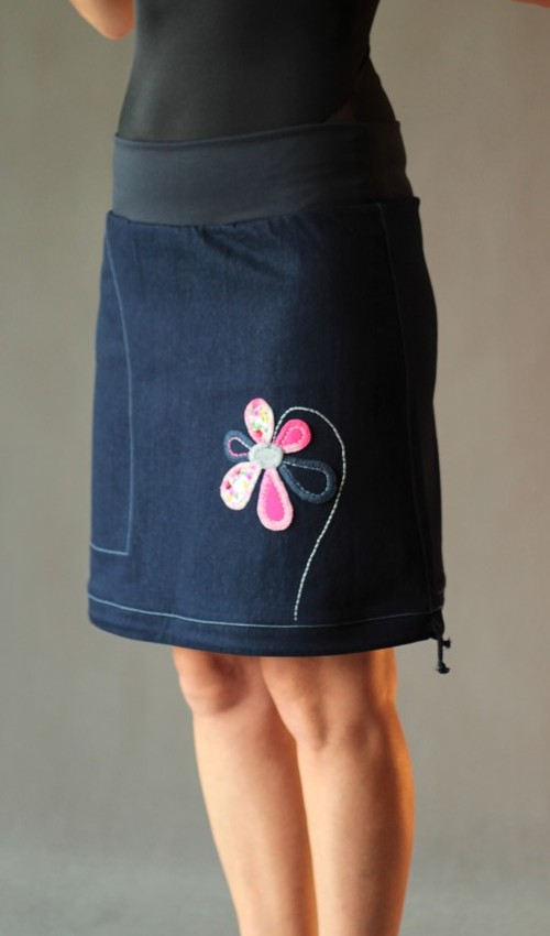 handgemachte Mode – LaJuPe - Rock blau kurz