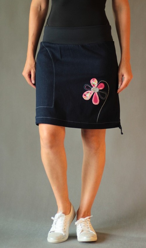 handgemachte Mode – LaJuPe - Rock blau kurz