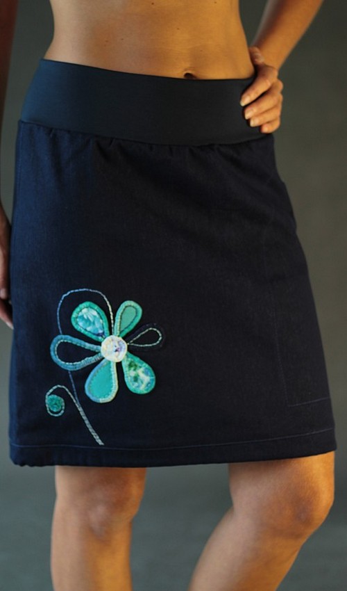 handgemachte Mode – LaJuPe - Jeansrock mittellang