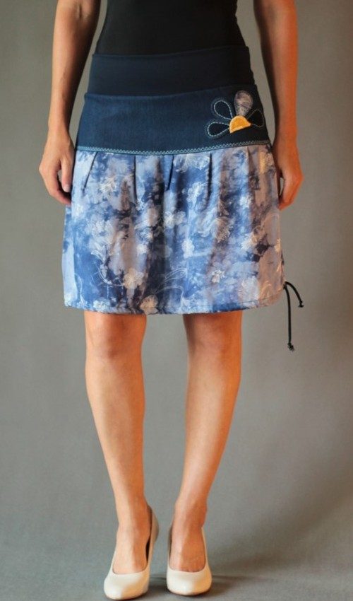 handgemachte Mode – LaJuPe - midi Rock Blumen