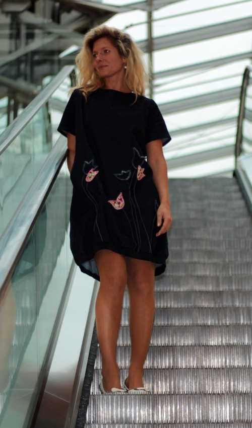 handgemachte Mode – LaJuPe - Kleid dunkelblau