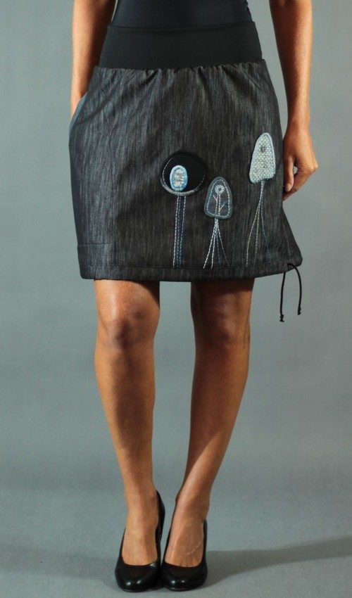 handgemachte Mode – LaJuPe - Jeansrock knielang