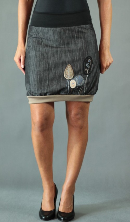 handgemachte Mode – LaJuPe - Jeansrock midi