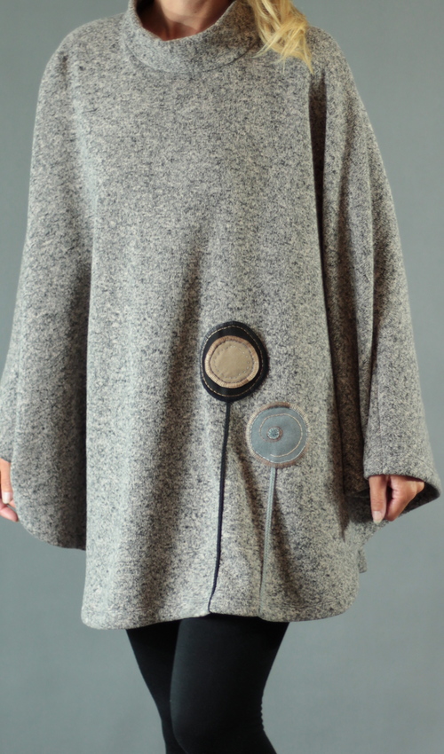 005_handgemachte Mode – LaJuPe - Poncho braun handgemachte Mode – LaJuPe - Poncho braun