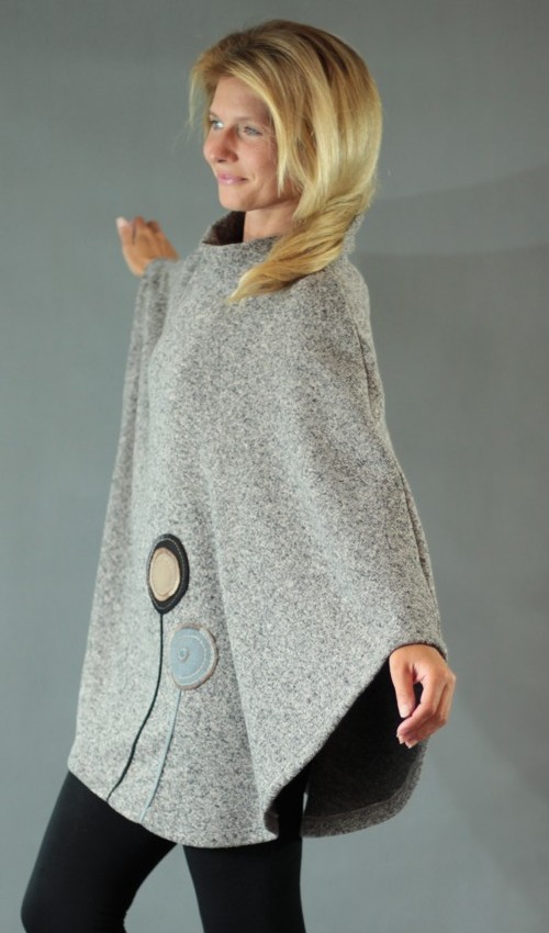 005_handgemachte Mode – LaJuPe - Poncho braun handgemachte Mode – LaJuPe - Poncho braun