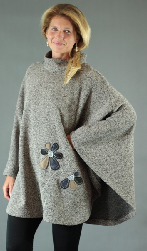 009_handgemachte Mode – LaJuPe - Winter Poncho handgemachte Mode – LaJuPe - Winter Poncho