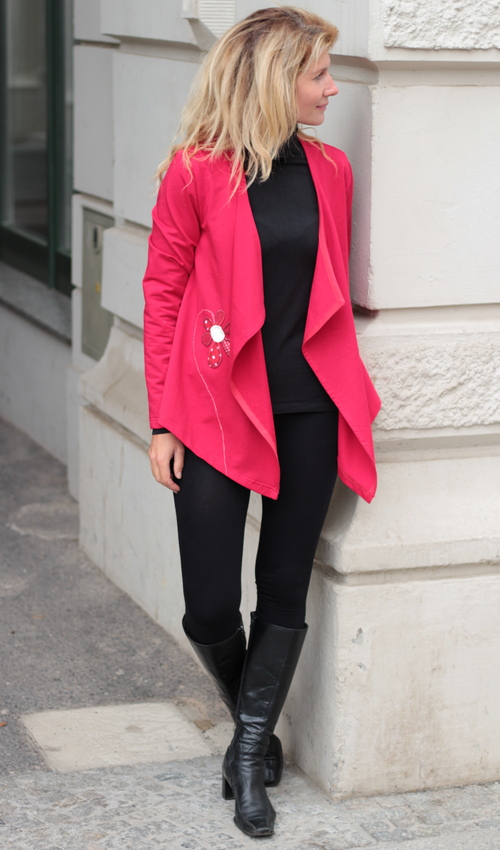 handgemachte Mode – LaJuPe - Cardigan rot