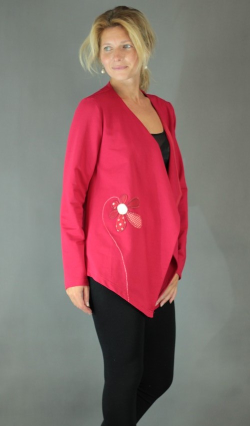 handgemachte Mode – LaJuPe - Cardigan rot