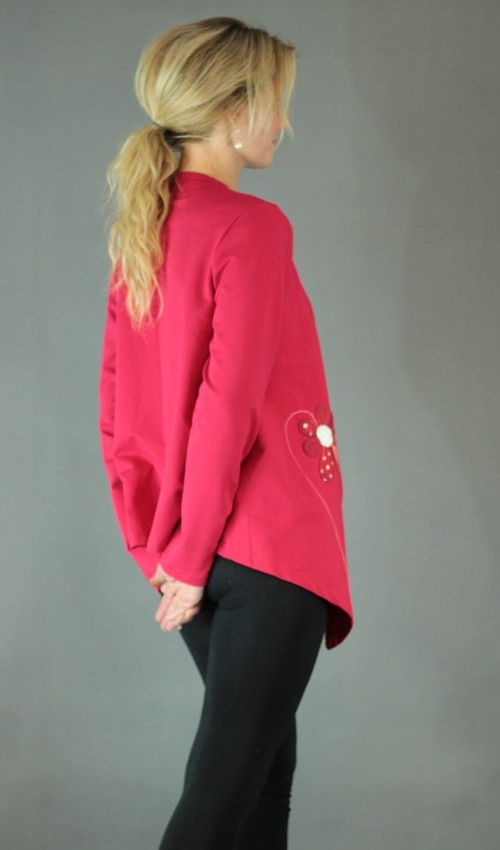 handgemachte Mode – LaJuPe - Cardigan rot