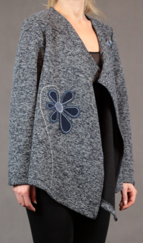 handgemachte Mode – LaJuPe - Cardigan Damen blau