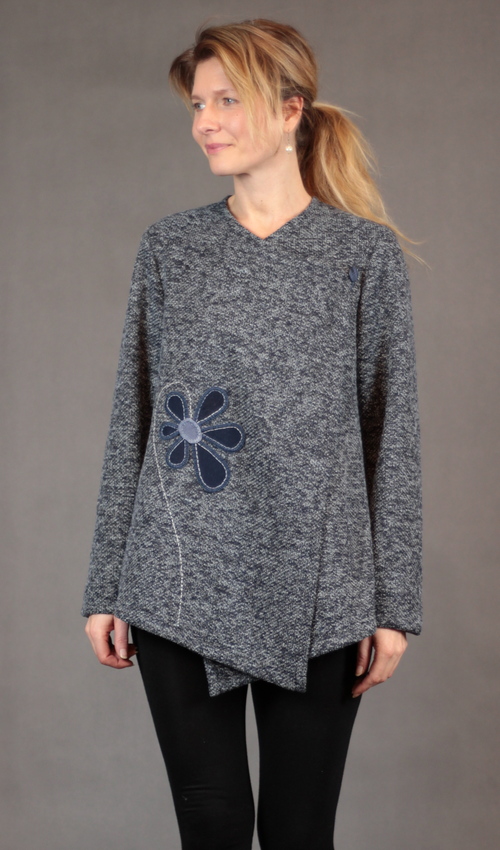 031_handgemachte Mode – LaJuPe - Cardigan Damen blau handgemachte Mode – LaJuPe - Cardigan Damen blau