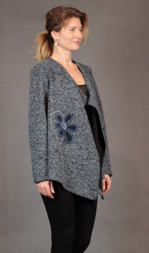 handgemachte Mode – LaJuPe - Cardigan Damen blau