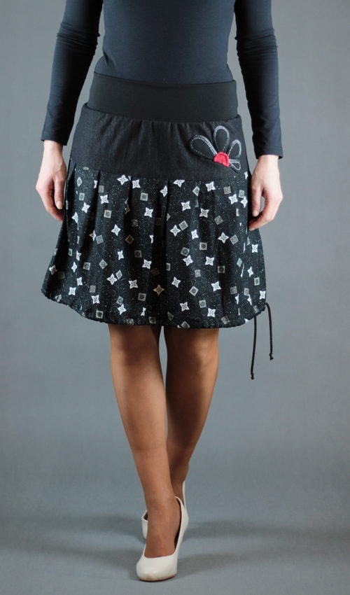 handgemachte Mode - LaJuPe - Damen Rock schwarz lang