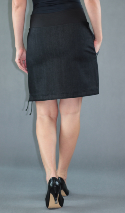 Jeansrock midi A Linie handgemachtemode.eu